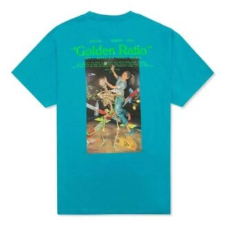 Off-White Men’ s C/O VIRGIL ABLOH Skeleton Painting Short Sleeve Loose Fit Blue T-Shirt