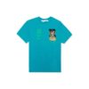 Off-White Men’ s C/O VIRGIL ABLOH Skeleton Painting Short Sleeve Loose Fit Blue T-Shirt