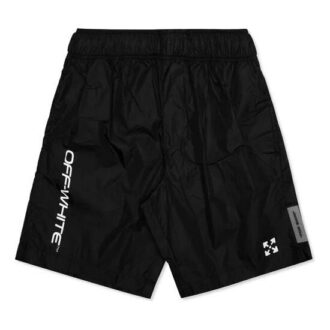 Off-White Men’ s C/O VIRGIL ABLOH Waist Logo Sports Shorts Black
