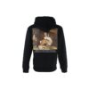 Off-White Men’ s Caravaggio Painting Character Alphabet Cotton Hooded Long Sleeves Pullover Black