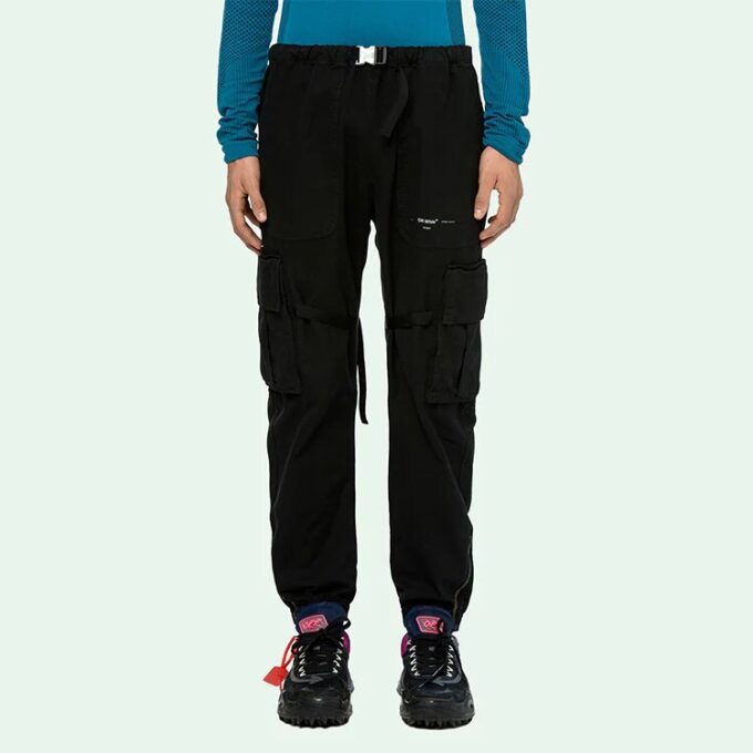 Off-White Men’ s Cargo Black Long Pants/Trousers