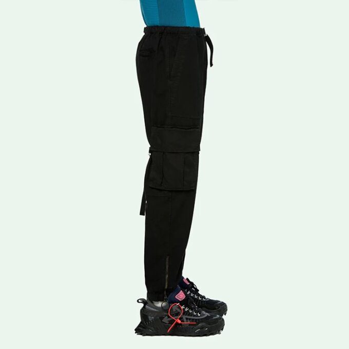 Off-White Men’ s Cargo Black Long Pants/Trousers