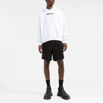 Off-White Men’ s Chest Alphabet Ordinary Version White Pullover