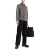 Off-White Men’ s Chest Denim Long Sleeves Brown Shirt