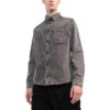 Off-White Men’ s Chest Denim Long Sleeves Brown Shirt