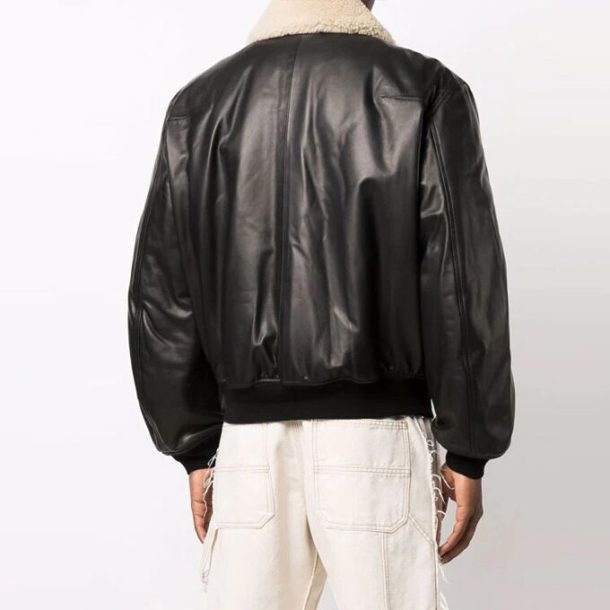 Off-White Men’ s Cortex Aviator Jacket Loose Fit Black