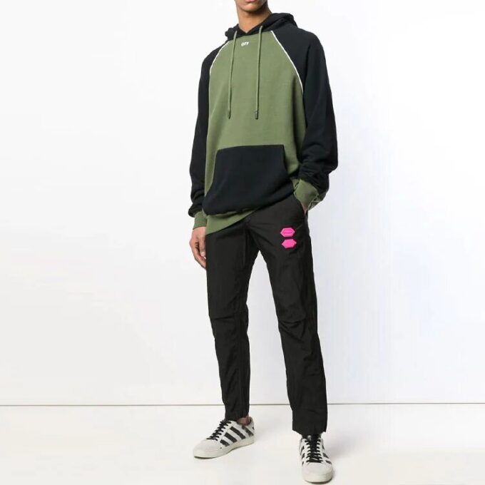 Off-White Men’ s D Waist Casual Long Pants/Trousers Slim Fit Black