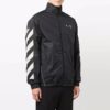 Off-White Men’ s Diagonal Stripes Jacket Loose Fit Black