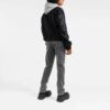 Off-White Men’ s Diagonal Stripes Long Sleeves Jacket Loose Fit Black
