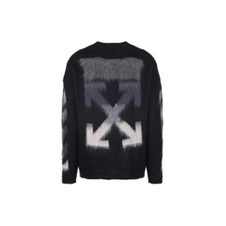 Off-White Men’ s Fleece Round Neck Knit Black