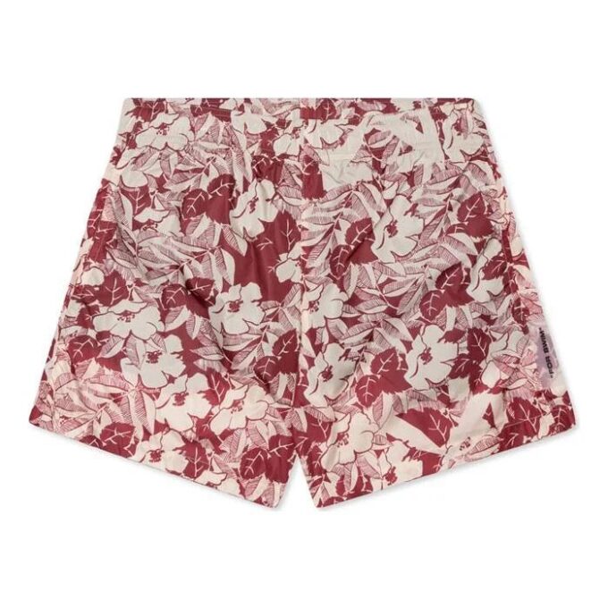 Off-White Men’ s Flowers Printing Red Shorts
