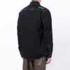 Off-White Men’ s FW21 Adornment Slogan Denim Long Sleeves Denim Deep Blue Shirt
