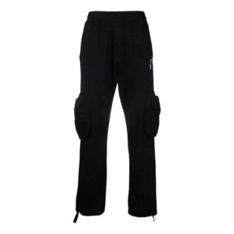 Off-White Men’ s FW21 Alphabet Logo Cargo Long Pants/Trousers Loose Fit Black