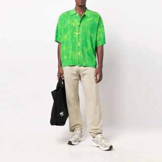 Off-White Men’ s FW21 Arrow Solid Color Bundle Feet Sports Pants/Trousers/Joggers Loose Fit Khaki