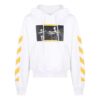 Off-White Men’ s FW21 Caravaggio Painting Printing Pullover Loose Fit White