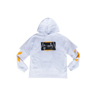 Off-White Men’ s FW21 Caravaggio Painting Printing Pullover Loose Fit White