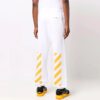 Off-White Men’ s FW21 Caravaggio Painting Printing Sports Pants/Trousers/Joggers White