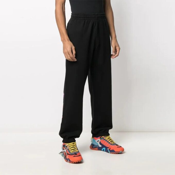 Off-White Men’ s FW21 Adornment Sports Pants/Trousers/Joggers Black