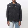 Off-White Men’ s FW21 Casual Washed Effect Denim Dark Grey Jacket