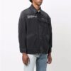 Off-White Men’ s FW21 Casual Washed Effect Denim Dark Grey Jacket