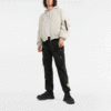 Off-White Men’ s FW21 Detachable Hooded Zipper Jacket Loose Fit Light Brown