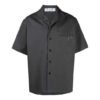 Off-White Men’ s FW21 Detail Short Sleeve Loose Fit Gray Shirt