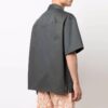 Off-White Men’ s FW21 Detail Short Sleeve Loose Fit Gray Shirt