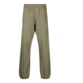 Off-White Men’ s FW21 Elastic Waistband Solid Color Sports Pants/Trousers/Joggers Loose Fit Green