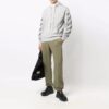 Off-White Men’ s FW21 Elastic Waistband Solid Color Sports Pants/Trousers/Joggers Loose Fit Green