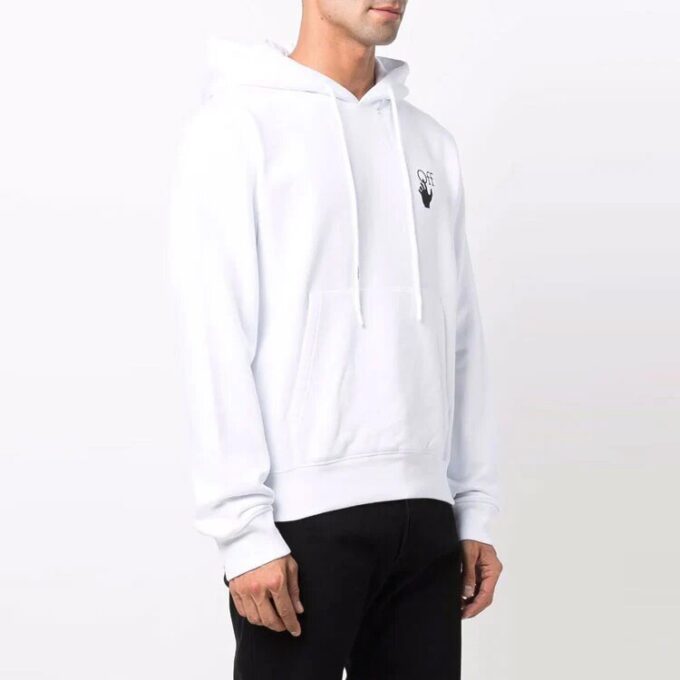 Off-White Men’ s FW21 Gradient Arrow Pattern Long Sleeves Loose Fit White