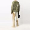 Off-White Men’ s FW21 Iconic Arrow Pattern Drawstring Loose Fit Green