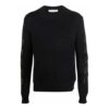 Off-White Men’ s FW21 Intarsia Pattern Long Sleeves Pullover Wool Sweater Black