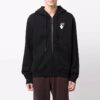 Off-White Men’ s FW21 Logo Arrow Pattern Zipper Loose Fit Black