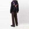 Off-White Men’ s FW21 Logo Arrow Pattern Zipper Loose Fit Black