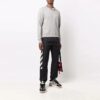 Off-White Men’ s FW21 Logo Diagonal Stripes Bundle Feet Sports Pants/Trousers/Joggers Black