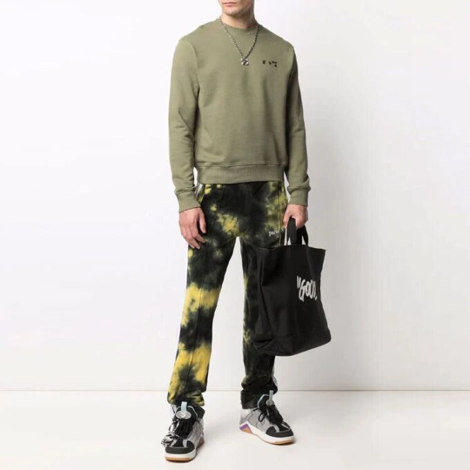 Off-White Men’ s FW21 Logo logo Pullover Green