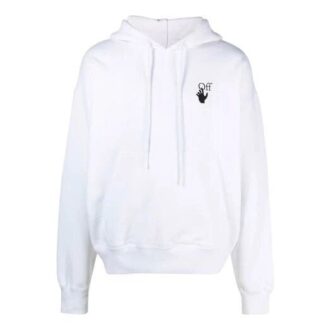 Off-White Men’ s FW21 Logo Pattern Drawstring Loose Fit White