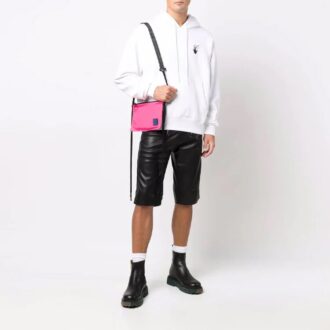 Off-White Men’ s FW21 Logo Pattern Drawstring Loose Fit White