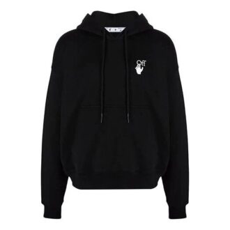 Off-White Men’ s FW21 Logo Pullover Loose Fit Black