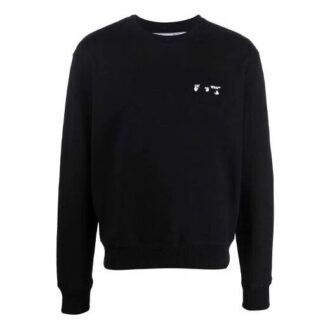 Off-White Men’ s FW21 Logo Round Neck Pullover Black