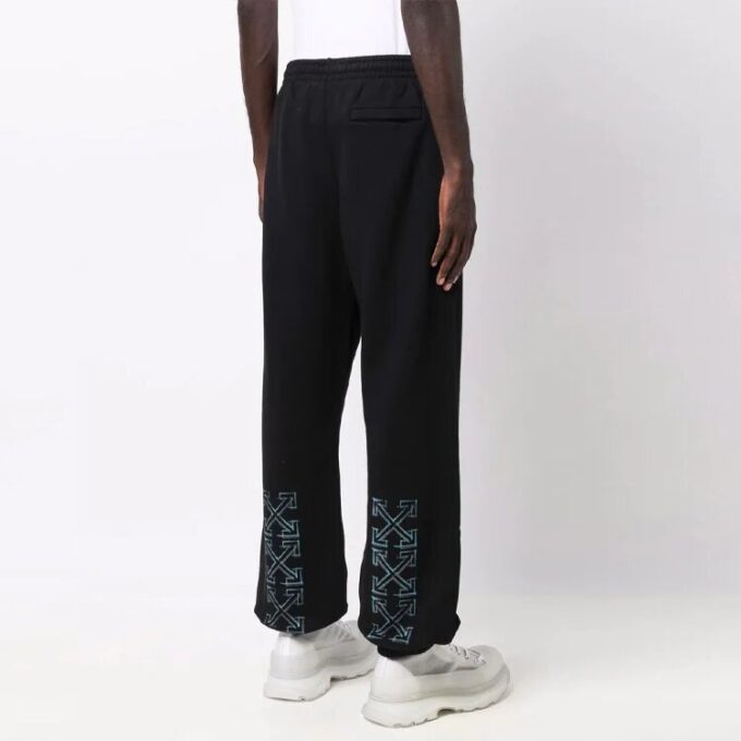 Off-White Men’ s FW21 Logo Sports Pants/Trousers/Joggers Black