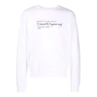 Off-White Men’ s FW21 Painting Pattern Round Neck Pullover Slim Fit White