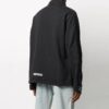 Off-White Men’ s FW21 Pocket Detail Half Zipper Fleece Pullover Loose Fit Black