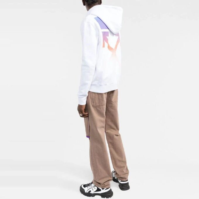 Off-White Men’ s FW21 Solid Color Zipper Jacket White