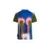 Off-White Men’ s FW21 Spray Painting Round Neck Short Sleeve Blue T-Shirt