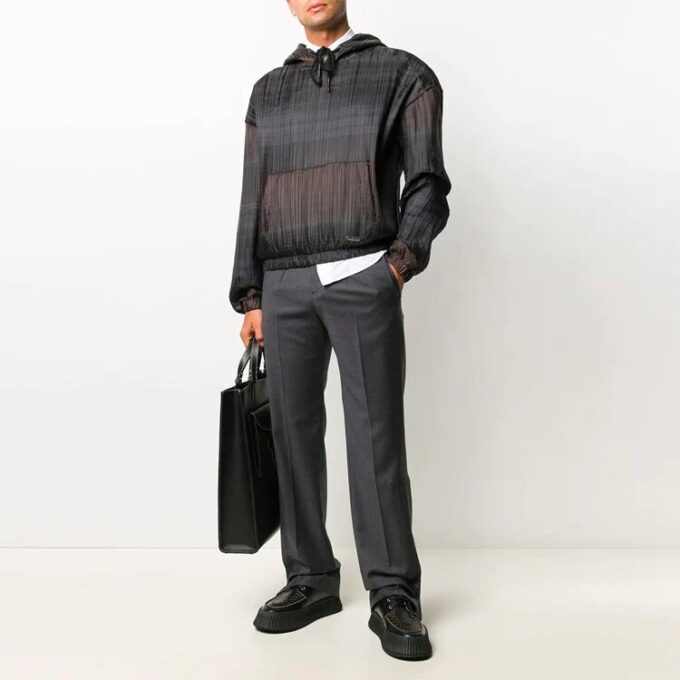 Off-White Men’ s FW21 Suit Casual Long Pants/Trousers Gray