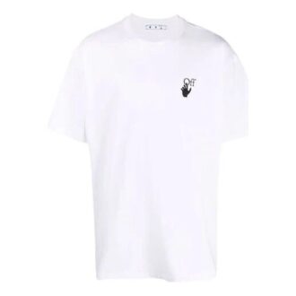 Off-White Men’ s FW21 White Arrow Short Sleeve Loose Fit White T-Shirt
