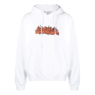 Off-White Men’ s FW22 Alphabet Logo Printing Drawstring Loose Fit White
