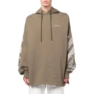 Off-White Men’ s FW22 Arrow Logo Printing Drawstring Loose Fit Khaki