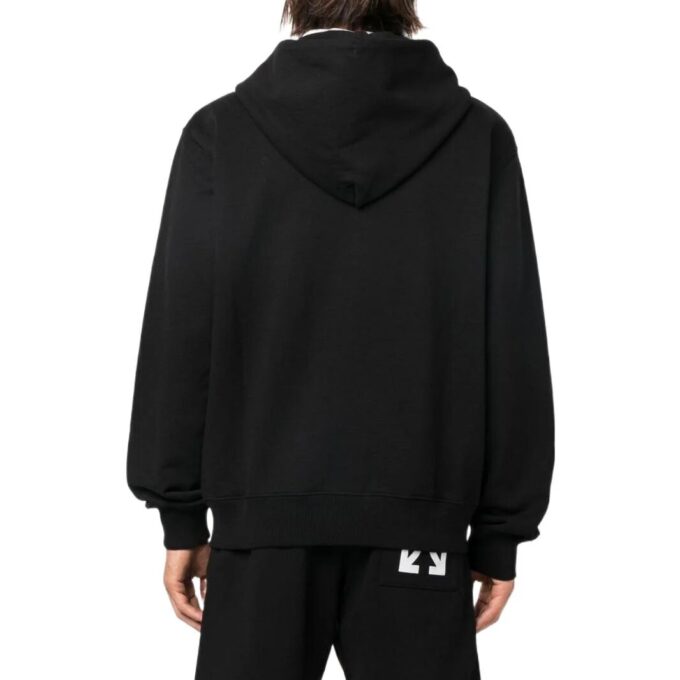 Off-White Men’ s FW22 Arrow Logo Printing Hooded Jacket Version Black